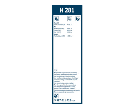 Ensemble de réduction d'essuie-glaces Bosch avant + arrière 653+H281, Image 11