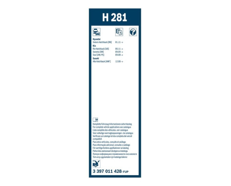 Ensemble de réduction d'essuie-glaces Bosch avant + arrière 653+H281, Image 15