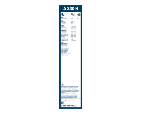 Ensemble de réduction d'essuie-glaces Bosch avant + arrière A051S+A330H, Image 4