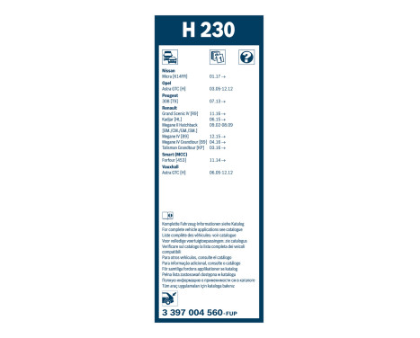 Ensemble de réduction d'essuie-glaces Bosch avant + arrière A115S+H230, Image 14