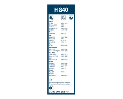 Ensemble de réduction d'essuie-glaces Bosch avant + arrière A137S+H840, Image 4