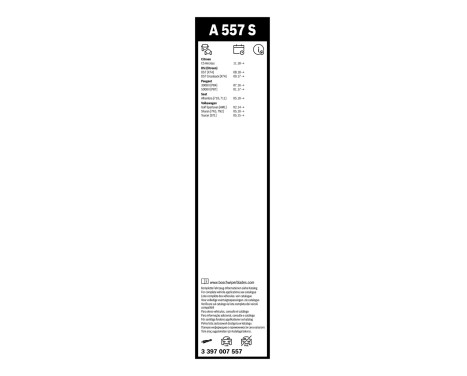 Ensemble de réduction d'essuie-glaces Bosch avant + arrière A557S+A331H, Image 4