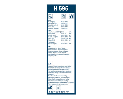 Ensemble de réduction d'essuie-glaces Bosch avant + arrière A958S+H595, Image 4