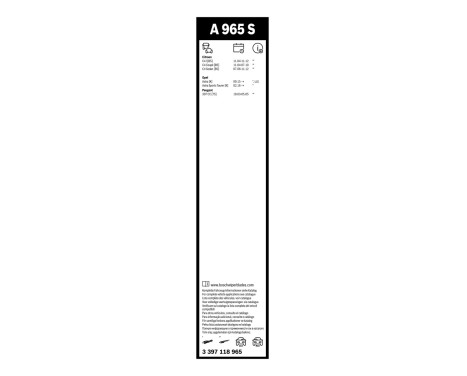 Ensemble de réduction d'essuie-glaces Bosch avant + arrière A965S+H253, Image 4