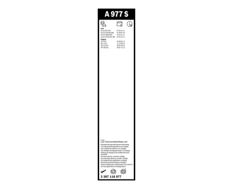 Ensemble de réduction d'essuie-glaces Bosch avant + arrière A977S+H282, Image 4