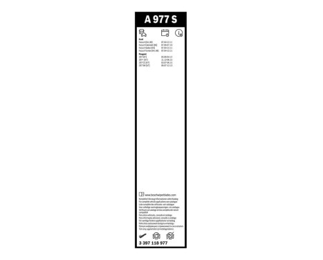 Ensemble de réduction d'essuie-glaces Bosch avant + arrière A977S+H282, Image 10