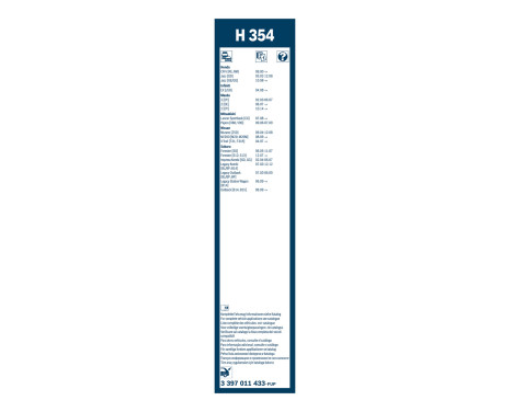 Ensemble de réduction d'essuie-glaces Bosch avant + arrière AR552S+H354, Image 14