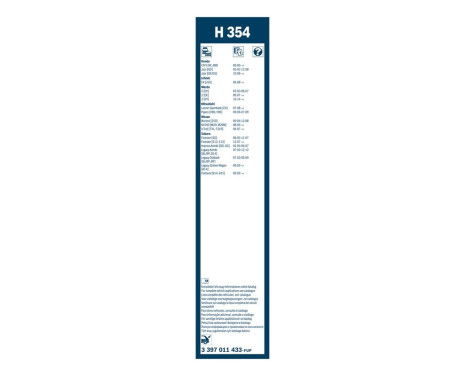 Ensemble de réduction d'essuie-glaces Bosch avant + arrière AR552S+H354, Image 19