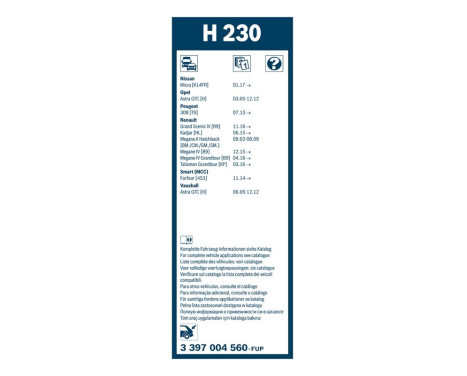 Ensemble de réduction d'essuie-glaces Bosch avant + arrière AR653S+H230, Image 18