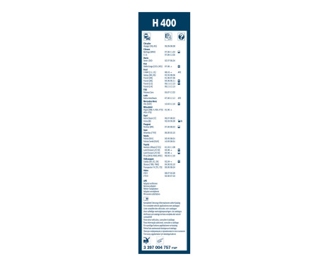 Ensemble de réduction d'essuie-glaces Bosch avant + arrière AR653S+H400, Image 14