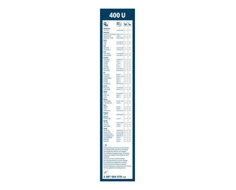 Ensemble de réduction d'essuie-glaces Bosch avant + arrière AR801S+400U, Image 8