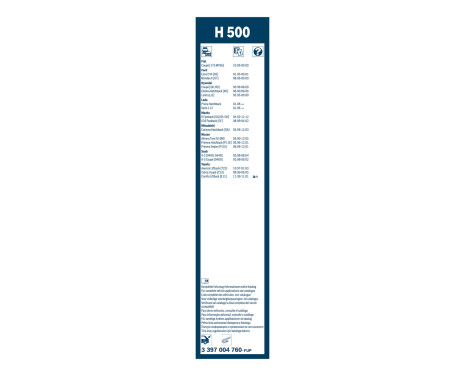 Essuie-glace arrière Bosch H500 - Longueur : 500 mm - balai d'essuie-glace arrière, Image 3