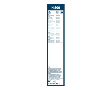 Essuie-glace arrière Bosch H500 - Longueur : 500 mm - balai d'essuie-glace arrière, Image 7