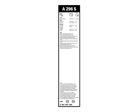 Essuie-glaces Bosch Aerotwin A296S - Longueur : 600/500 mm - jeu de balais d'essuie-glace pour, Image 3