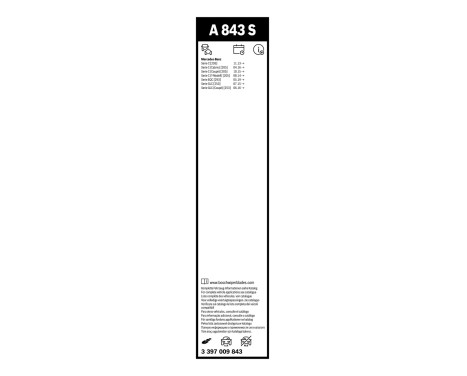 Essuie-glaces Bosch Aerotwin A843S - Longueur : 550/550 mm - jeu de balais d'essuie-glace pour, Image 3