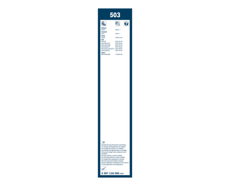 Essuie-glaces Bosch Twin 503 - Longueur : 500/475 mm - jeu de balais d'essuie-glace pour, Image 3