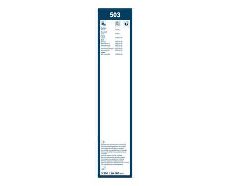Essuie-glaces Bosch Twin 503 - Longueur : 500/475 mm - jeu de balais d'essuie-glace pour, Image 7