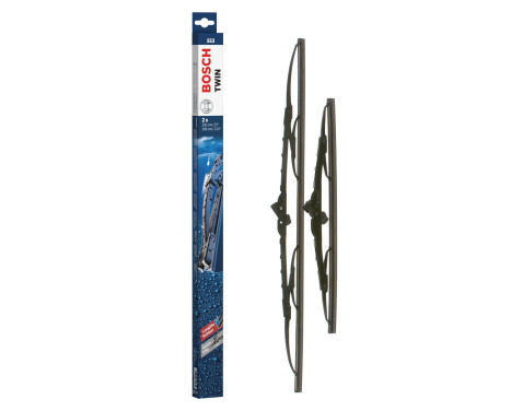 Essuie-glaces Bosch Twin 553 - Longueur : 550/340 mm - Jeu de balais d'essuie-glace pour