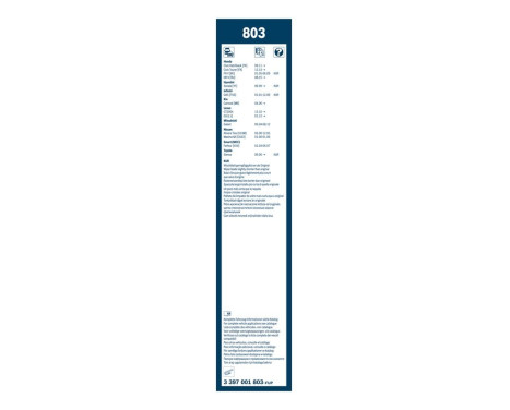 Essuie-glaces Bosch Twin 803 - Longueur : 650/450 mm - jeu de balais d'essuie-glace pour, Image 7