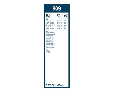 Essuie-glaces Bosch Twin 909 - Longueur : 550/550 mm - jeu de balais d'essuie-glace pour, Image 3