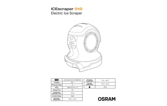 Osram ICEscraper Grattoir à glace électrique USB-C, Image 12