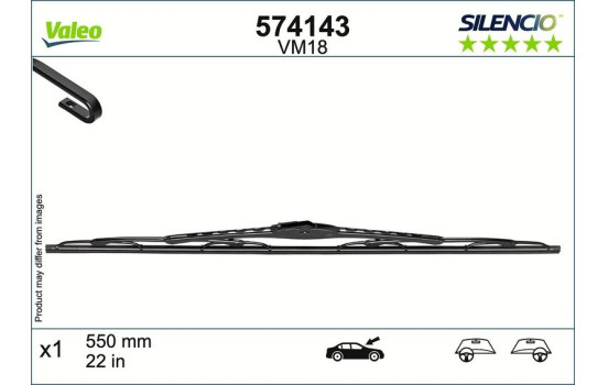 Balai d'essuie-glace SILENCIO CONVENTIONAL SINGLE 574143 Valeo, Image 4