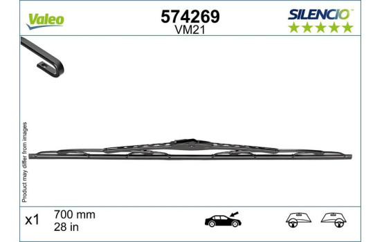 Balai d'essuie-glace SILENCIO CONVENTIONAL SINGLE 574269 Valeo, Image 7