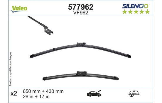 Balai d'essuie-glace SILENCIO FLAT BLADE SET 577962 Valeo, Image 3