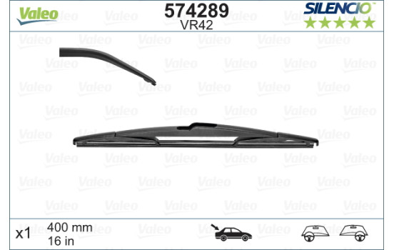 Balai d'essuie-glace SILENCIO REAR 574289 Valeo, Image 2