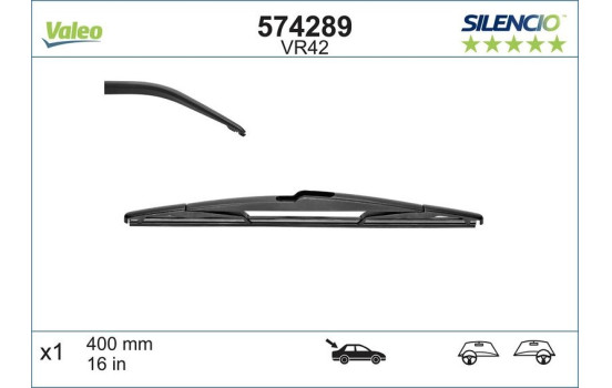 Balai d'essuie-glace SILENCIO REAR 574289 Valeo, Image 4
