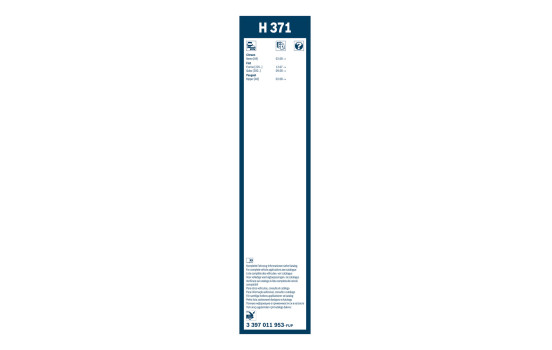 Essuie-glace arrière Bosch H371 - Longueur : 370 mm - Balai d'essuie-glace arrière, Image 3