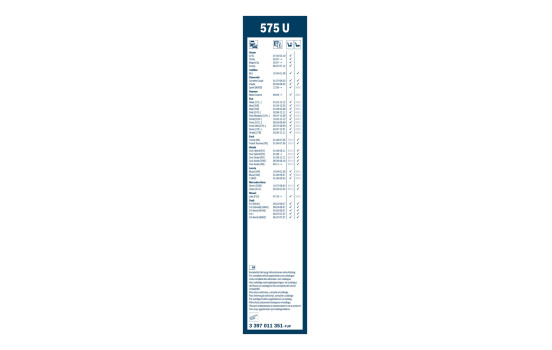 Essuie-glace Bosch Twin 575U - Longueur : 575 mm - Essuie-glace avant simple, Image 3