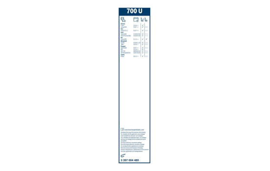 Essuie-glace Bosch Twin 700U - Longueur : 700 mm - Essuie-glace avant simple, Image 5