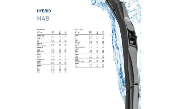 Essuie-glace hybride 9XW 204 584-191 Hella, Image 7