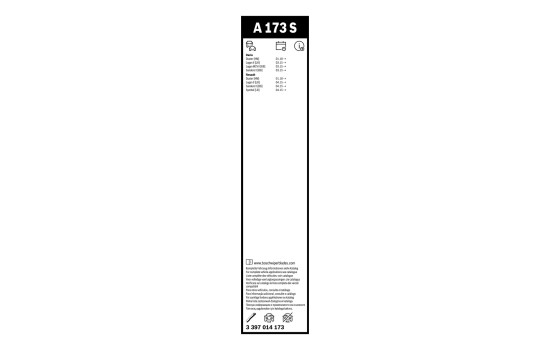 Essuie-glaces Bosch Aerotwin A173S - Longueur : 550/475 mm - Jeu d'essuie-glaces avant, Image 3