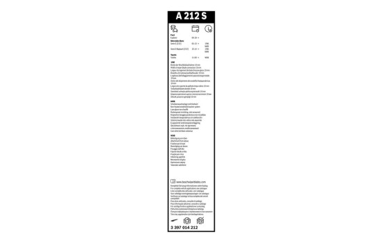 Essuie-glaces Bosch Aerotwin A212S - Longueur : 650/550 mm - Jeu d'essuie-glaces avant, Image 10