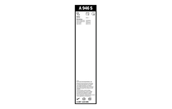 Essuie-glaces Bosch Aerotwin A946S - Longueur : 680/680 mm - Jeu d'essuie-glaces avant, Image 3