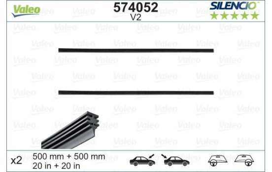 Lame d'essuie-glace SILENCIO CONVENTIONAL SET 574052 Valeo, Image 2