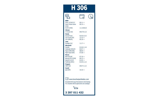 Pack économique de 50 balais d'essuie-glace Bosch + H306, Image 21