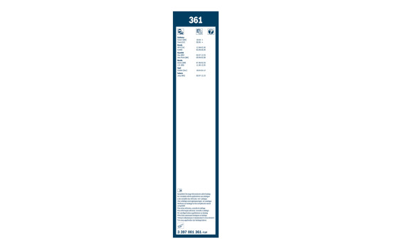 Pack économique de balais d'essuie-glace Bosch 361 + H352, Image 4