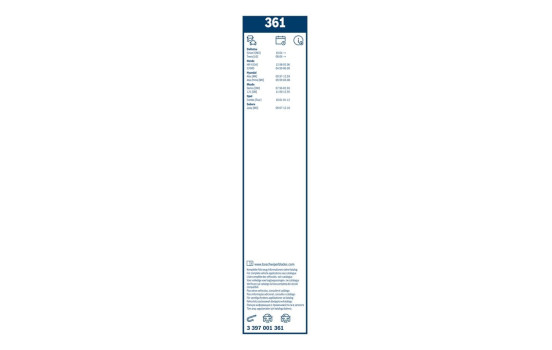 Pack économique de balais d'essuie-glace Bosch 361 + H352, Image 12
