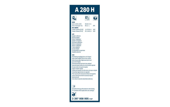 Pack économique de balais d'essuie-glace Bosch 480S + A280H, Image 20