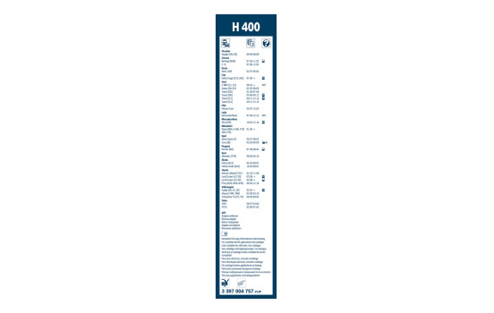 Pack économique de balais d'essuie-glace Bosch 480S + H400, Image 4