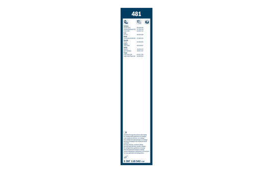 Pack économique de balais d'essuie-glace Bosch 481 + H420, Image 15