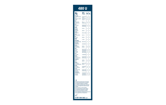 Pack économique de balais d'essuie-glace Bosch 500S + 480U, Image 4