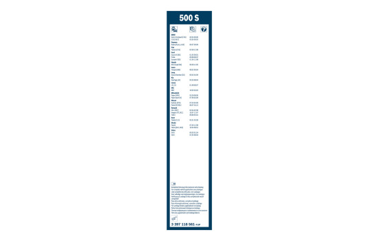 Pack économique de balais d'essuie-glace Bosch 500S + 480U, Image 15