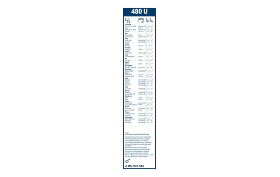 Pack économique de balais d'essuie-glace Bosch 500S + 480U, Image 11