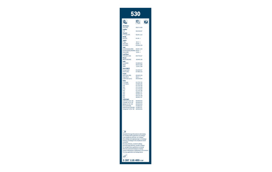 Pack économique de balais d'essuie-glace Bosch 530 + H450, Image 14