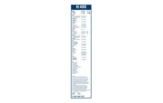 Pack économique de balais d'essuie-glace Bosch 530 + H450, Image 8