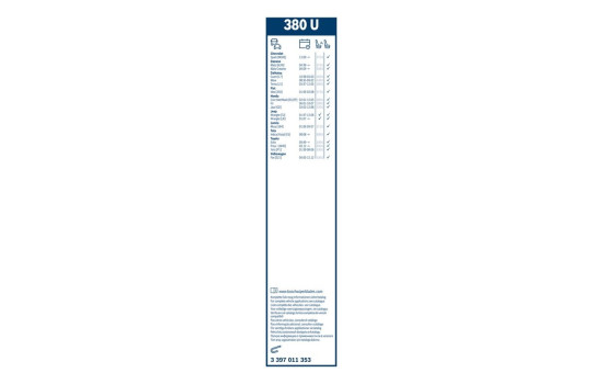 Pack économique de balais d'essuie-glace Bosch 531 + 380U, Image 11